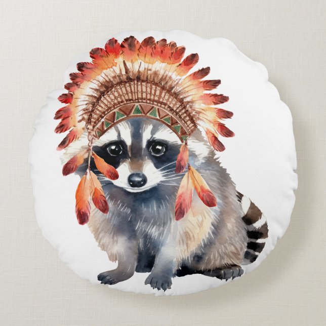 Almofada Redonda Tribal Bandit (Frente)