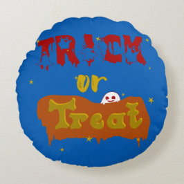 Almofada Redonda Trick or Treat Engraçado Boo Dia das Bruxas