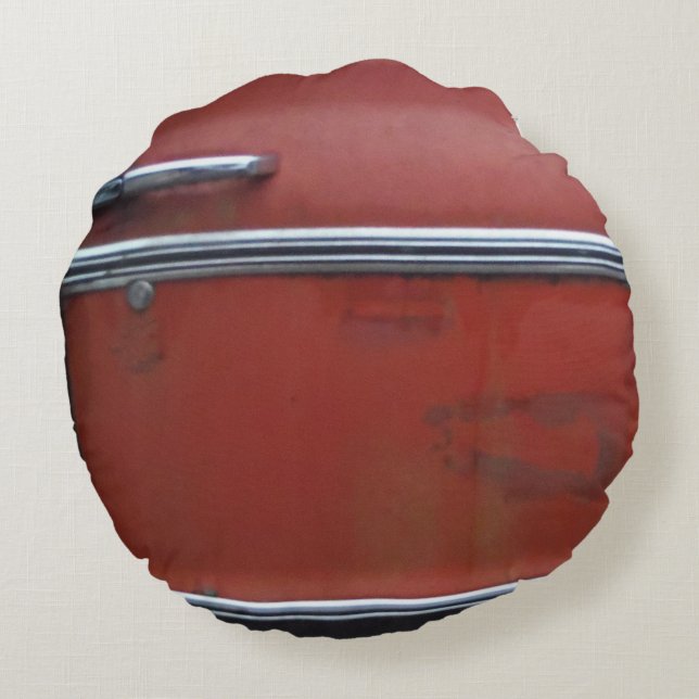 Almofada Redonda Trim prateado Red Chevy (Verso)