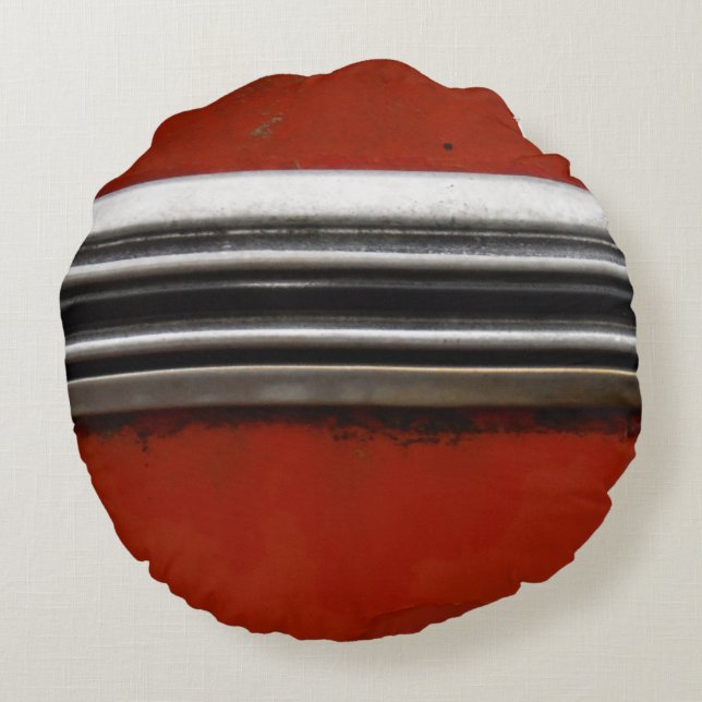 Almofada Redonda Trim prateado Red Chevy (Verso)