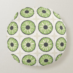 Almofada Redonda Tropic Slice Leafy Green