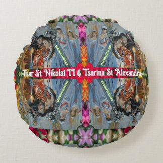 Almofada Redonda Tsar Rua Nikolai II e Tsarina Rua Alexandra Traves