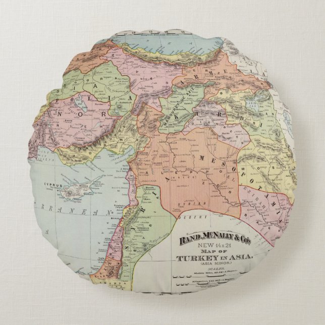 Almofada Redonda Turquia em Ásia 6 (Frente)