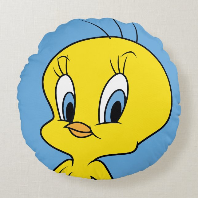 Almofada Redonda TWEETY™ | Pássaro inteligente (Frente)