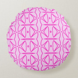 Almofada Redonda Two Toned Pink Pattern Round Pillow