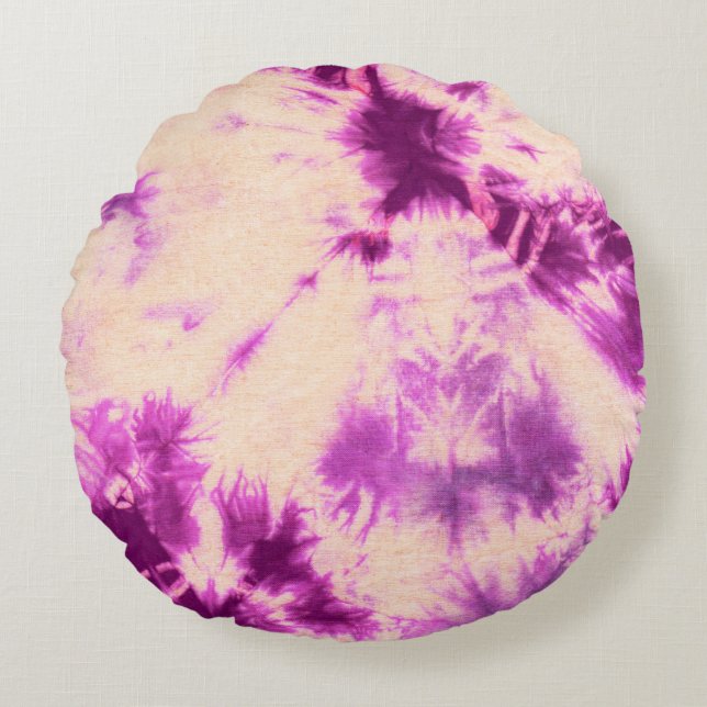 Almofada Redonda Tye Dye Composition #7 por Michael Moffa (Frente)