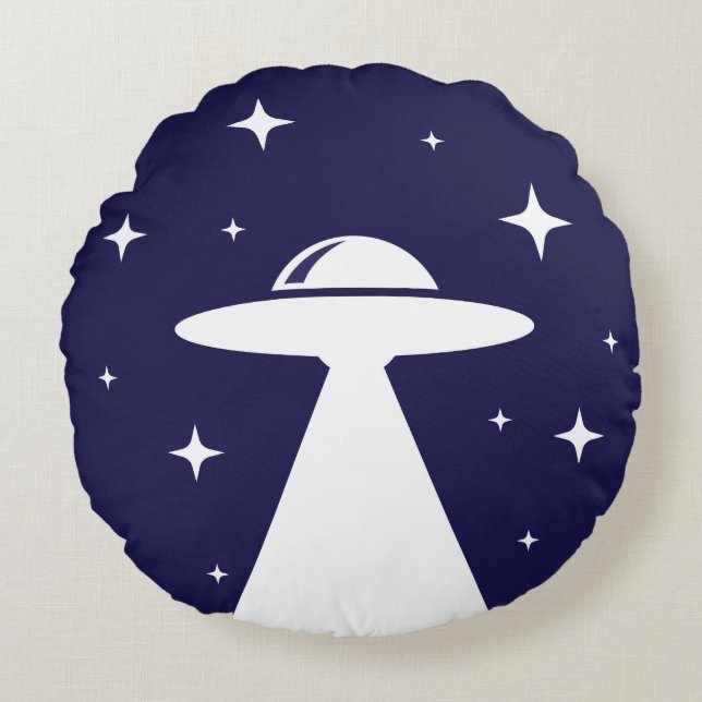 Almofada Redonda UFO Night Sky  (Frente)