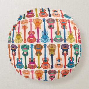 Almofada Redonda Ukulele havaiano