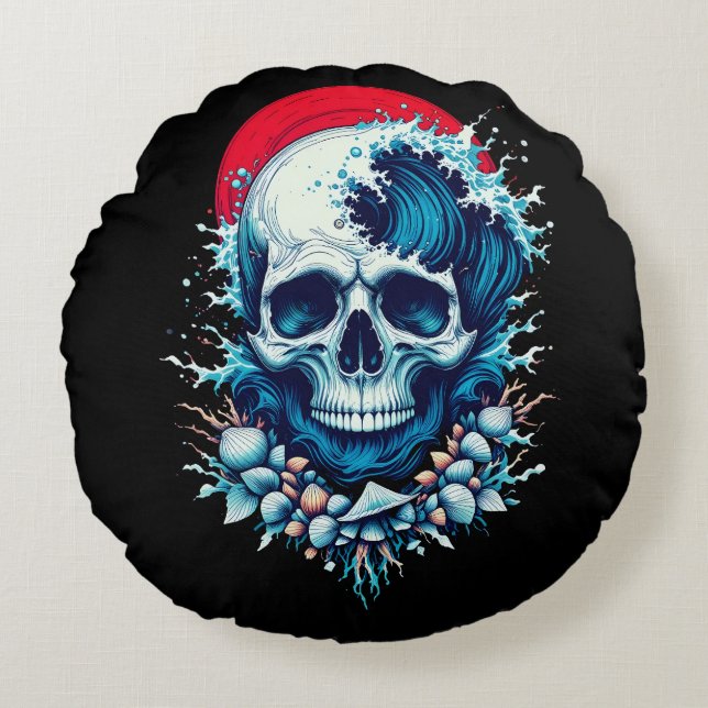 Almofada Redonda Última corrida do surf (Frente)