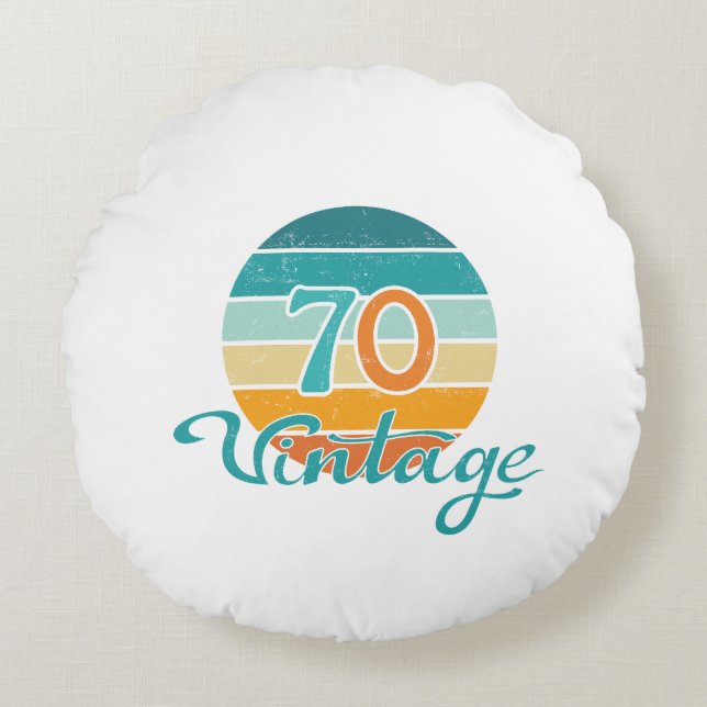 Almofada Redonda Ultrassagem de 70 Vintage (Frente)
