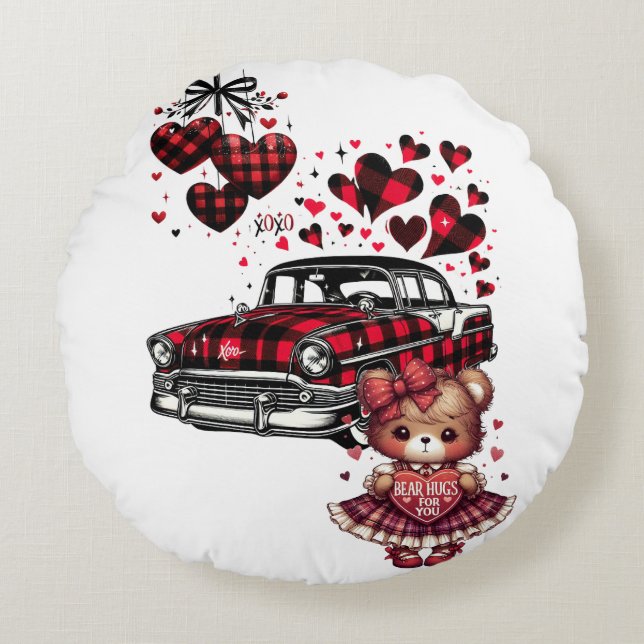 ALMOFADA REDONDA UM AMOR CLÁSSICO DE VALENTINE PARA VOCÊ 2 (Frente)