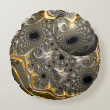 Um Balé esférico em Prata e Travesseiro redondo Do