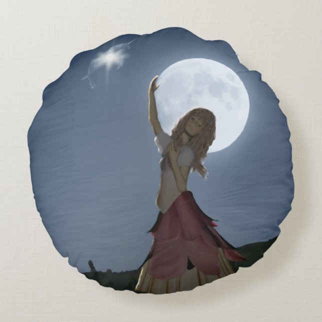 Almofada Redonda Um Desejo Realizado (Verso)