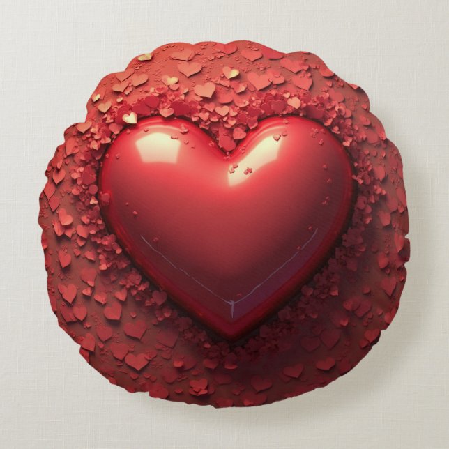 Almofada Redonda Um momento aconchegante de amor (Frente)