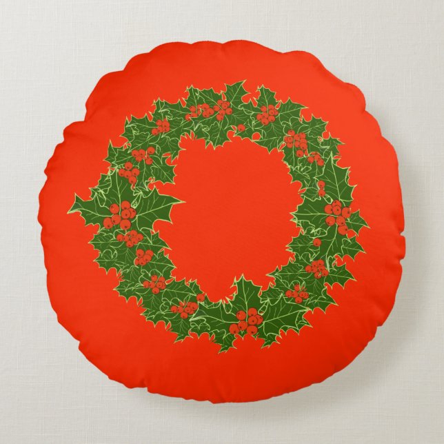 Almofada Redonda Um Natal Muito Feliz (Frente)