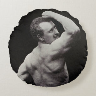 Almofada Redonda Um novo impulso de StrongMen Eugen Sandow Bodybuil