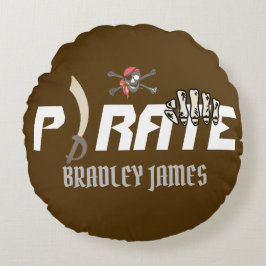 Almofada Redonda Um Pirata | Conversação Internacional Como um Dia