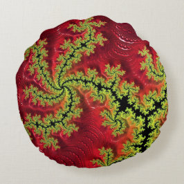 Almofada Redonda Um Rio Passa Por Um Cushion Arredondado