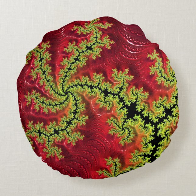 Almofada Redonda Um Rio Passa Por Um Cushion Arredondado (Verso)