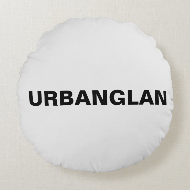 Almofada Redonda Um travesseiro redondo com design URBANGLAN (Frente)