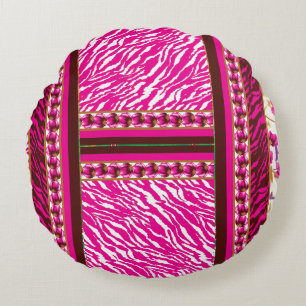 Almofada Redonda um wallpaper rosa e branco com cruz