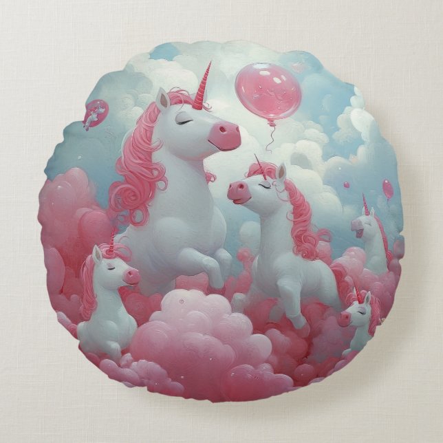 Almofada Redonda Unicorn Encantado Dreamscape (Frente)