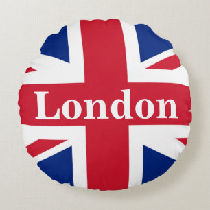 Almofada Redonda Union Jack London ~ British Flag