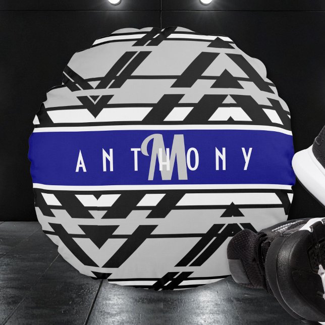 Almofada Redonda Urban Geometric Teen Room Personalized (Criador carregado)