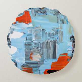 Almofada Redonda Urban Sky Palette Abstract Round Throw Pillow