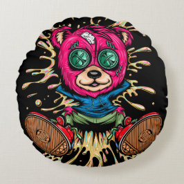 Almofada Redonda Urso No Mel