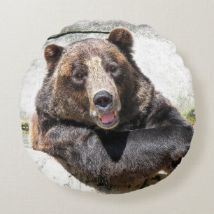 Almofada Redonda Urso Sorridente