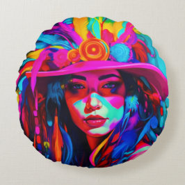 Almofada Redonda Uso Vibrante