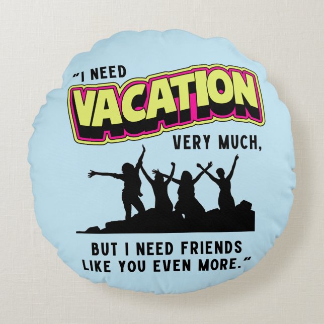 ALMOFADA REDONDA VACAÇÃO (Frente)