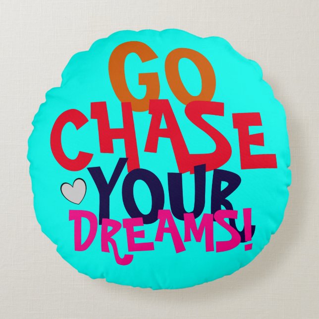 Almofada Redonda VAI a PERSEGUIÇÃO SUAS cores do Reversible do (Frente)