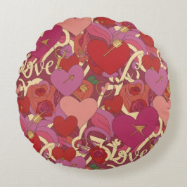Almofada Redonda Valentine’s Day Throw Pillow Collection | Romantic