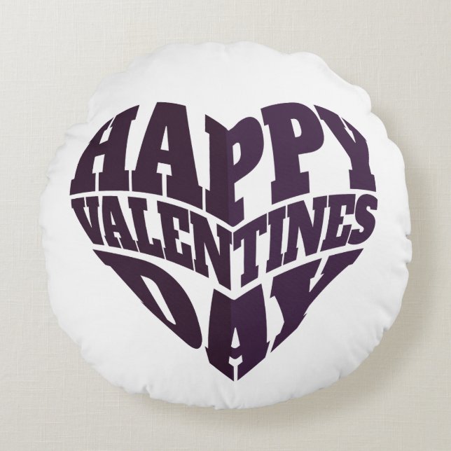 Almofada Redonda Valentine's Day Pillow (Frente)