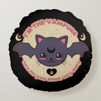 Almofada Redonda Vampurr Creepy Cute Halloween