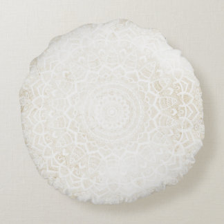 Almofada Redonda Vanilla Cream Mandala Round Cushion