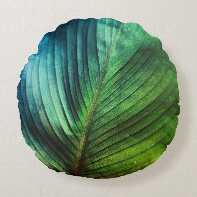 Almofada Redonda Vários tons de verde (Frente)