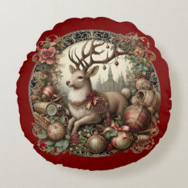 Almofada Redonda Veado com decoração