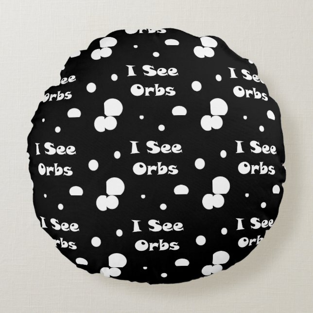 Almofada Redonda Vejo travesseiro Orbs-round (Frente)