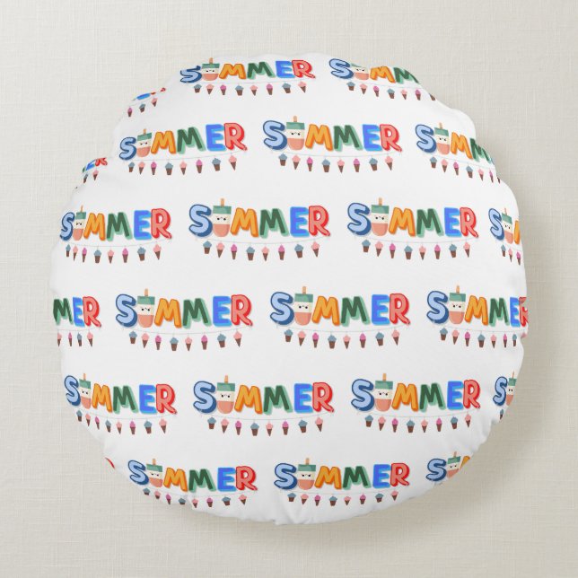 Almofada Redonda verão (Frente)
