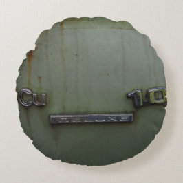 Almofada Redonda verde antigo esmaecido