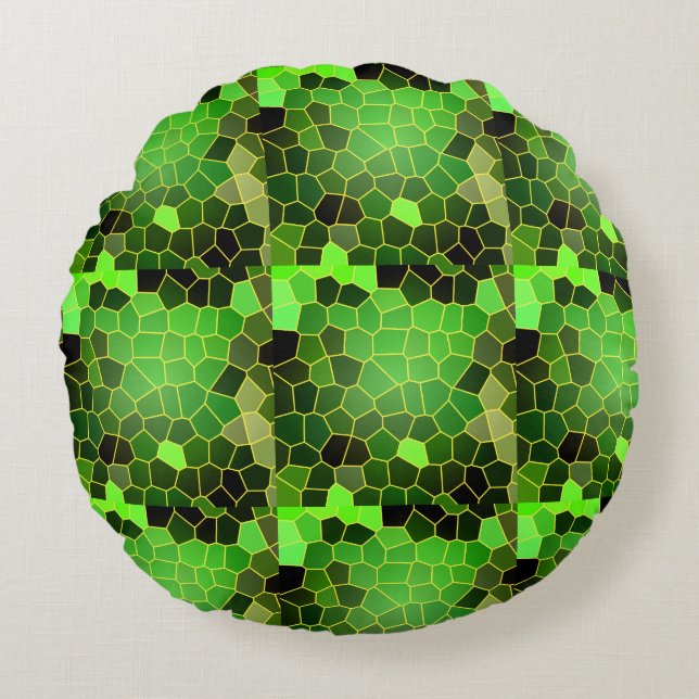 Almofada Redonda Verde-Grama (Frente)