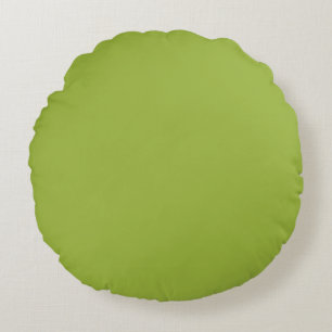 Almofada Redonda Verde limão moderado (cor sólida) amarelo- ver