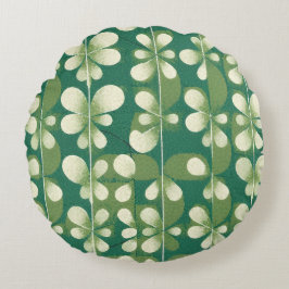 Almofada Redonda Verde Trevo