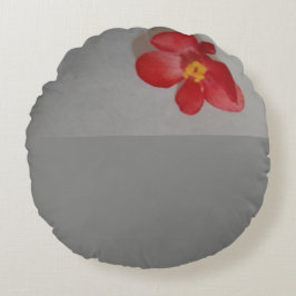 Almofada Redonda Vermelho E Cinza