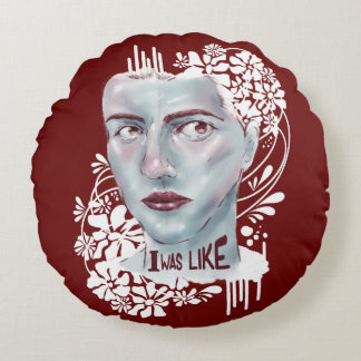 Almofada Redonda Vermelho Travesseiro Redondo Eu Estava Como