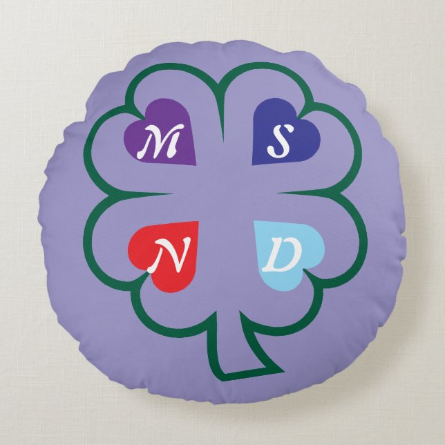 Almofada Redonda Vestuário com coração (Frente)