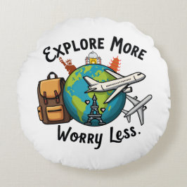 Almofada Redonda Viagem Mais Ver Mais Sentir Vivo